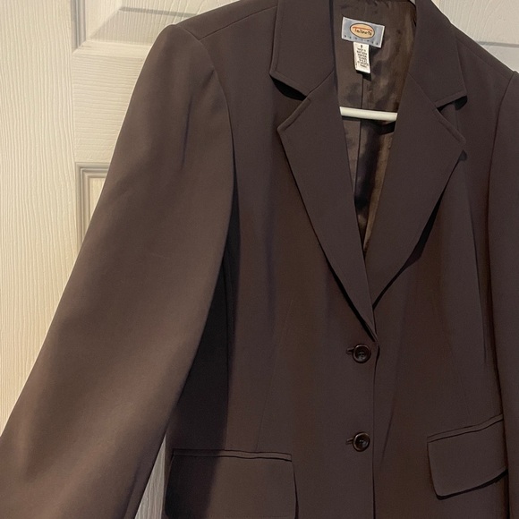 Talbots Petite Size 8Classic Black/Brown ish Women's Blazer - Picture 3 of 12